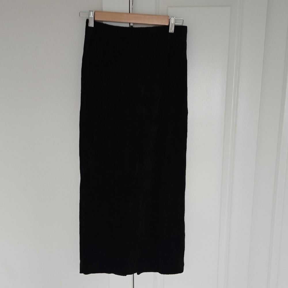 Corduroy Black Women's Skirt